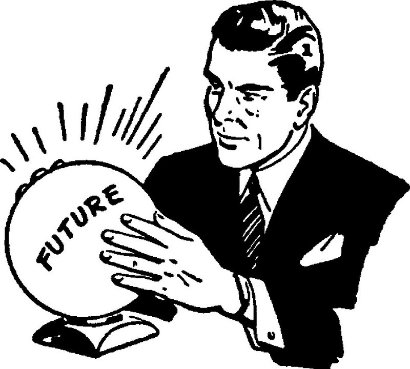 Man reading crystal ball image for article the future of voiceovers text to speech ai